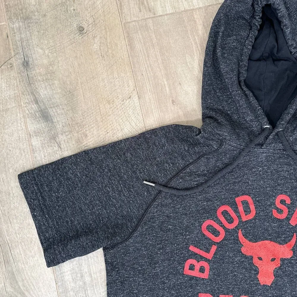 Under Armour Men's UA Project Rock SS Blood Sweat Respect Hoodie Loose Size M